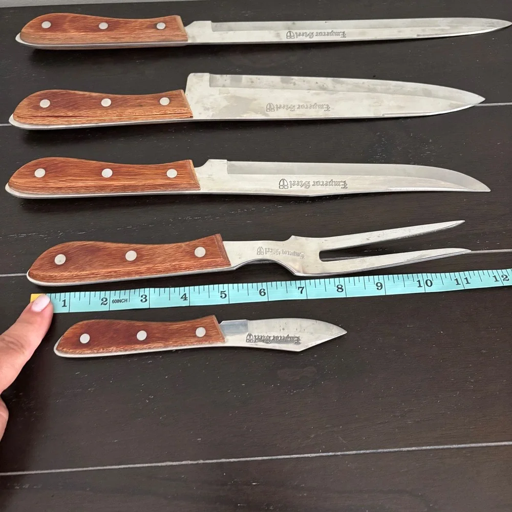 Emperor Steel | 5 Piece Knife Set | Vintage | Japanese | Stainless Steel